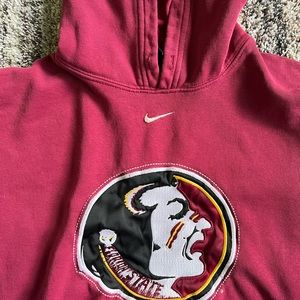 Vintage Nike Center Swoosh Florida Seminoles Red Hoodie